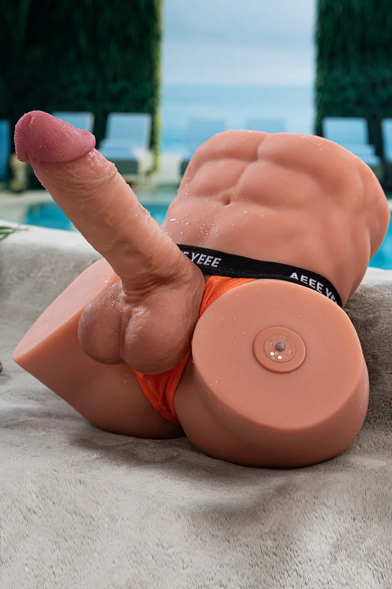 Gretel: 14.31LB Male Sex Doll Torso with 7.48" Thrusting & Vibrating Dildo