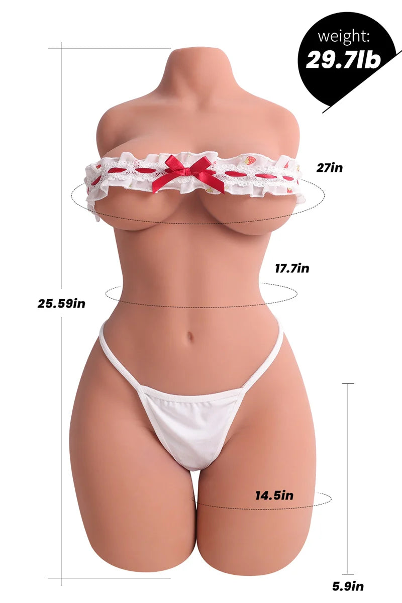 Adna: 29.76LB Realistic Tan Female Sex Torso Doll