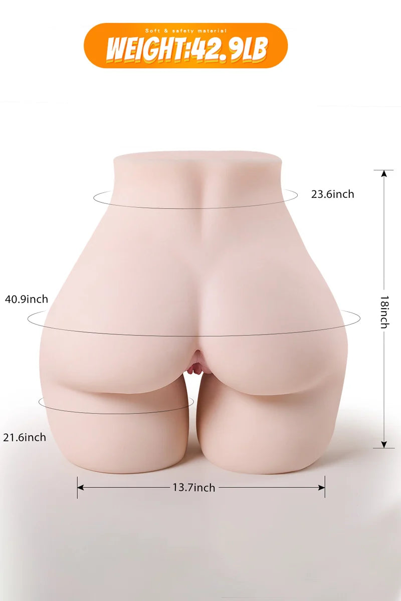 Gena: 42.9LB Doggystyle Big Ass Masturbator