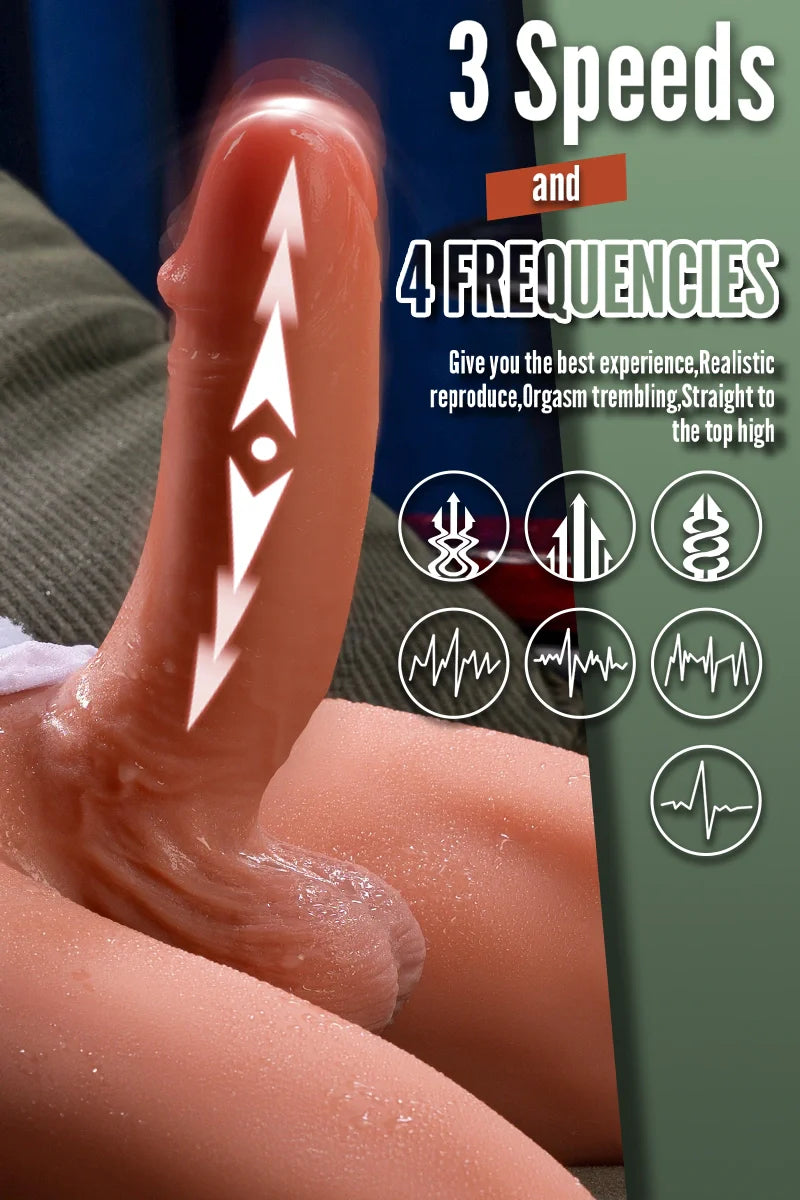 Rudolph: 19.06LB Realistic Male Torso with 6.29" Thrusting Dildo