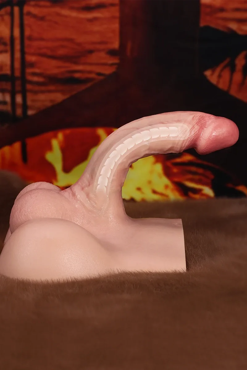 Silas: 2LB Realistic Flat Silicone Male Torso Dildo For Riding Sex