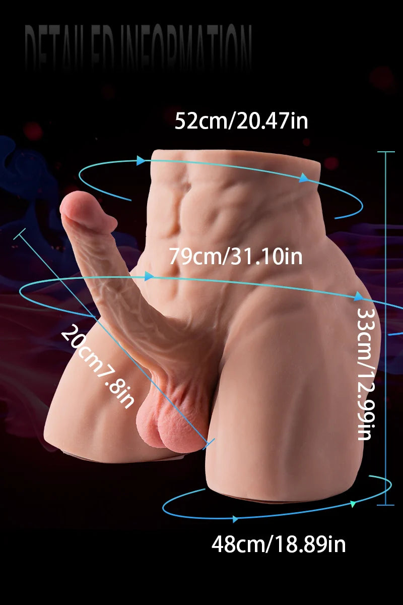 Terry: 23.8Lb Male Sex Dolls with Realistic 7.87" Big Dildo