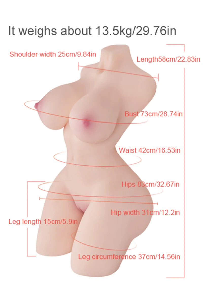 Zenobia: 29.76LB Female Half Torso Sex Toy